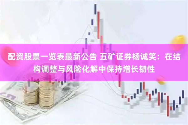 配资股票一览表最新公告 五矿证券杨诚笑：在结构调整与风险化解中保持增长韧性