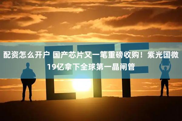 配资怎么开户 国产芯片又一笔重磅收购！紫光国微19亿拿下全球第一晶闸管